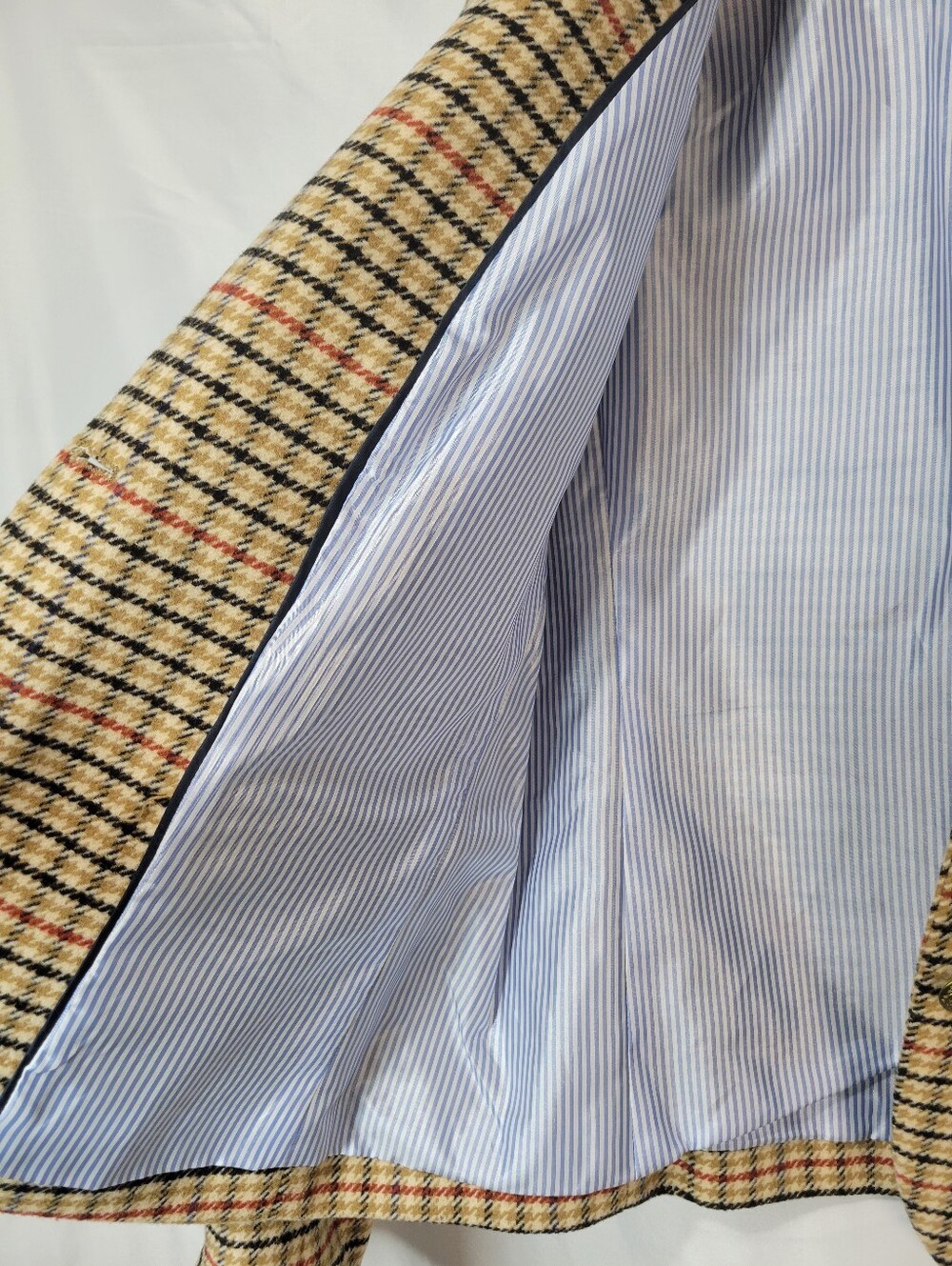 J.Crew Plaid Herringbone Tan Wool Blend Schoolboy Blazer Old-money Academia Fall - Picture 9 of 15